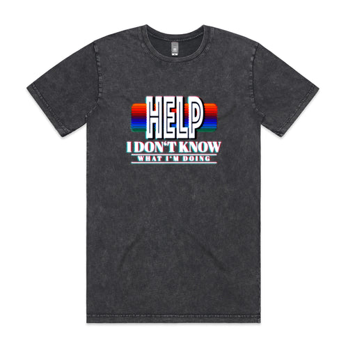 Help Tee by Lonely Kids Club. All clothing from our T-shirts to our shorts and hoodies are ethically made, and printed packed and shipped from Sydney.