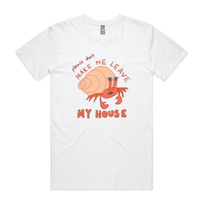 Hermit Crab Tee by Lonely Kids Club. All clothing from our T-shirts to our shorts and hoodies are ethically made, and printed packed and shipped from Sydney.