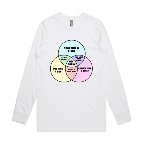 Hey Buddy Tee by Lonely Kids Club. All clothing from our T-shirts to our shorts and hoodies are ethically made, and printed packed and shipped from Sydney.