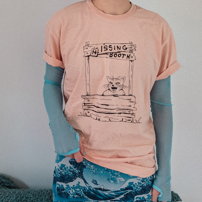 Hissing Booth Tee by Lonely Kids Club. All clothing from our T-shirts to our shorts and hoodies are ethically made, and printed packed and shipped from Sydney.
