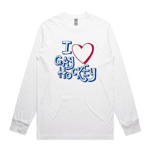 Gay Hockey Tee by Lonely Kids Club. All clothing from our T-shirts to our shorts and hoodies are ethically made, and printed packed and shipped from Sydney.