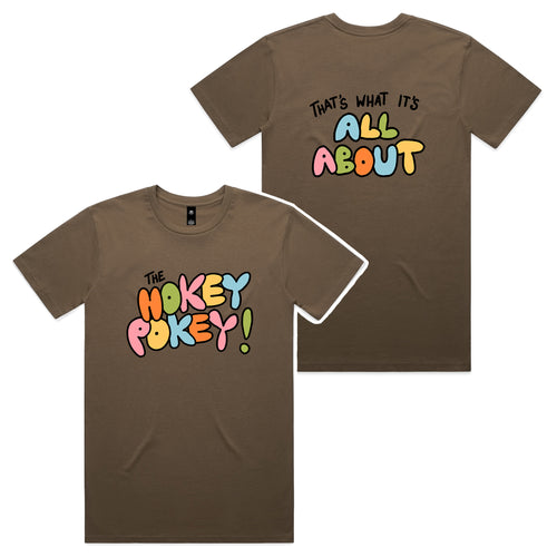 The Hokey Pokey Tee by Lonely Kids Club. All clothing from our T-shirts to our shorts and hoodies are ethically made, and printed packed and shipped from Sydney.