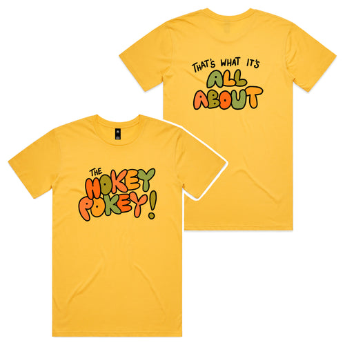 The Hokey Pokey Tee by Lonely Kids Club. All clothing from our T-shirts to our shorts and hoodies are ethically made, and printed packed and shipped from Sydney.