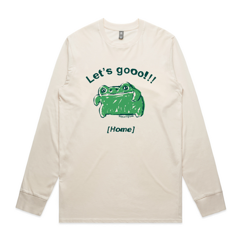 Let's Go Home Tee by Lonely Kids Club. All clothing from our T-shirts to our shorts and hoodies are ethically made, and printed packed and shipped from Sydney.