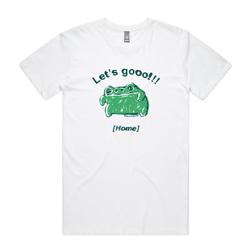 Let's Go Home Tee by Lonely Kids Club. All clothing from our T-shirts to our shorts and hoodies are ethically made, and printed packed and shipped from Sydney.