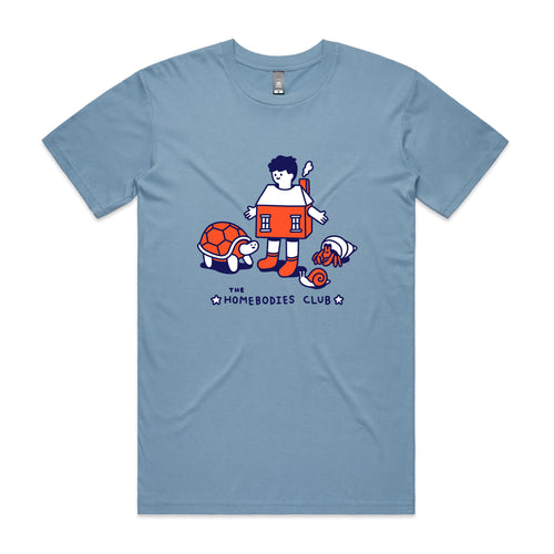 Homebodies Tee by Lonely Kids Club. All clothing from our T-shirts to our shorts and hoodies are ethically made, and printed packed and shipped from Sydney.