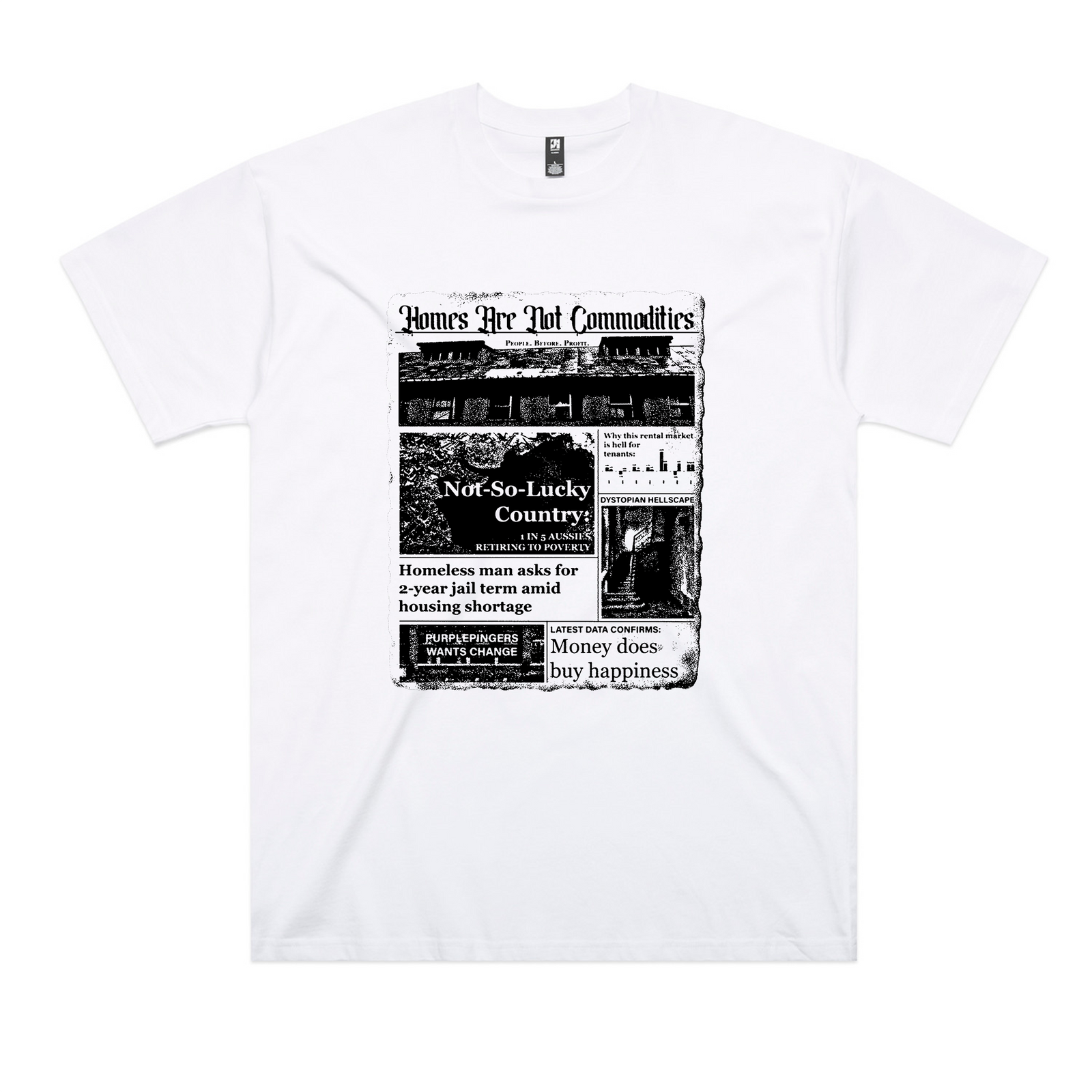 Homes Are Not Commodities Oversized Tee