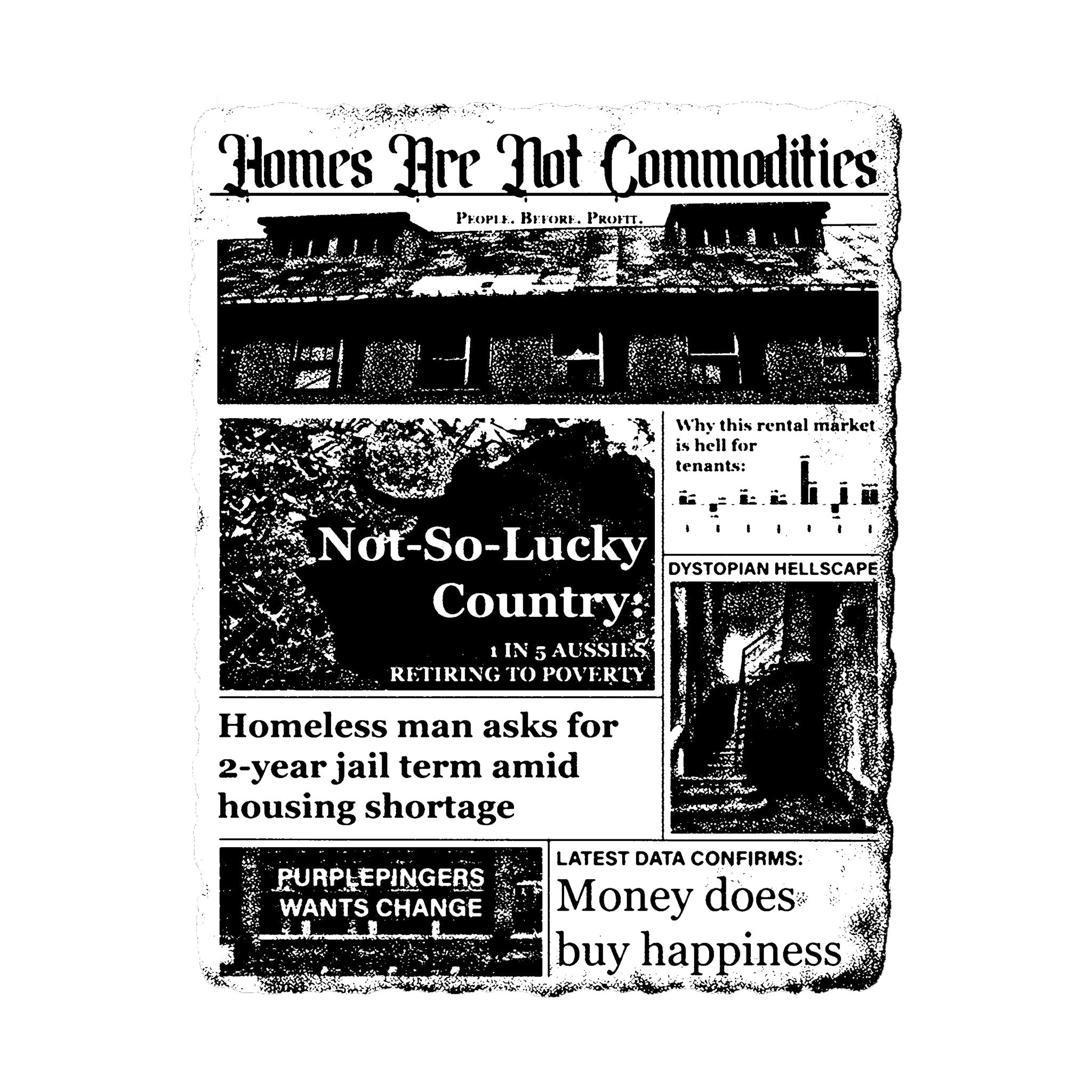 Homes Are Not Commodities Tee