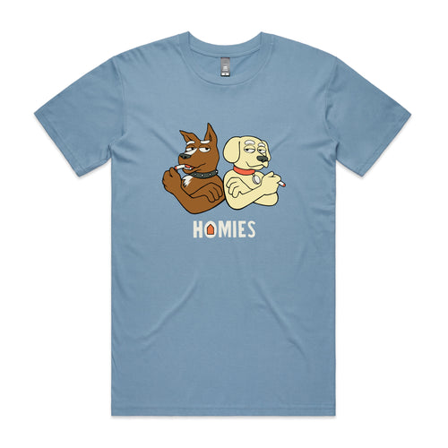 Homies Tee by Lonely Kids Club. All clothing from our T-shirts to our shorts and hoodies are ethically made, and printed packed and shipped from Sydney.