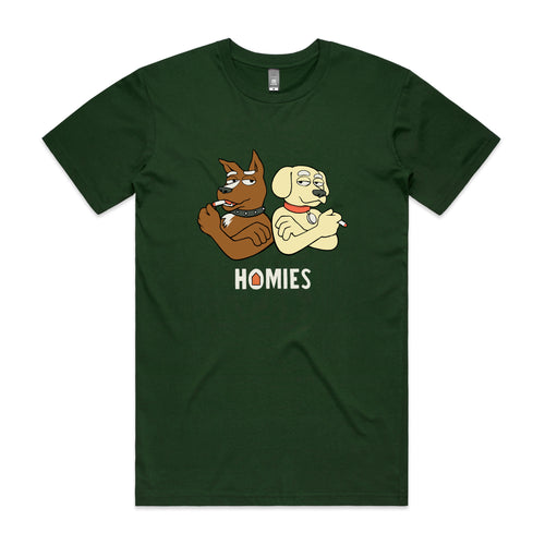 Homies Tee by Lonely Kids Club. All clothing from our T-shirts to our shorts and hoodies are ethically made, and printed packed and shipped from Sydney.