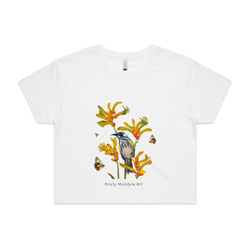 Honeyeater & Kangaroo Paw Tee by Lonely Kids Club. All clothing from our T-shirts to our shorts and hoodies are ethically made, and printed packed and shipped from Sydney.