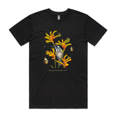 Honeyeater & Kangaroo Paw Tee by Lonely Kids Club. All clothing from our T-shirts to our shorts and hoodies are ethically made, and printed packed and shipped from Sydney.