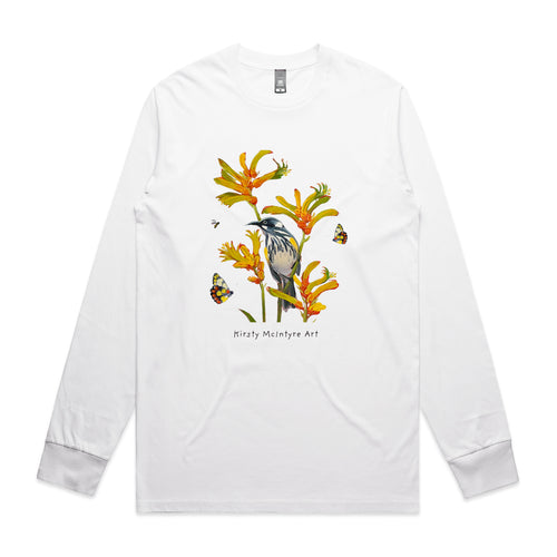 Honeyeater & Kangaroo Paw Tee by Lonely Kids Club. All clothing from our T-shirts to our shorts and hoodies are ethically made, and printed packed and shipped from Sydney.