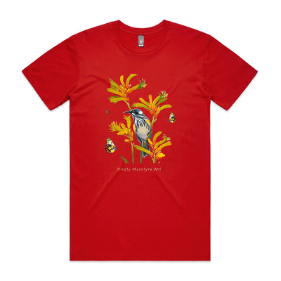 Honeyeater & Kangaroo Paw Tee by Lonely Kids Club. All clothing from our T-shirts to our shorts and hoodies are ethically made, and printed packed and shipped from Sydney.