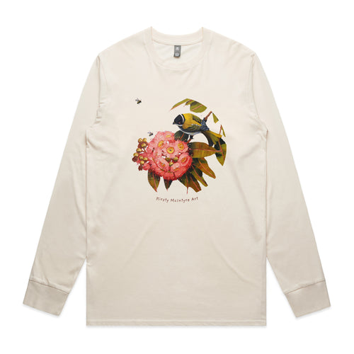 Honeyeater & Gum Blossom Tee by Lonely Kids Club. All clothing from our T-shirts to our shorts and hoodies are ethically made, and printed packed and shipped from Sydney.