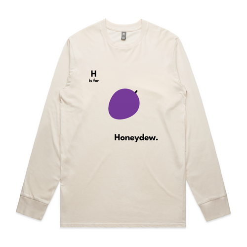 H Is For Honeydew Tee by Lonely Kids Club. All clothing from our T-shirts to our shorts and hoodies are ethically made, and printed packed and shipped from Sydney.