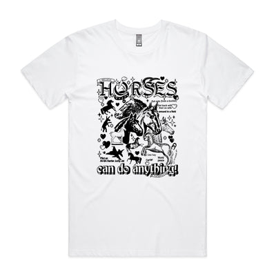 Horses Tee by Lonely Kids Club. All clothing from our T-shirts to our shorts and hoodies are ethically made, and printed packed and shipped from Sydney.