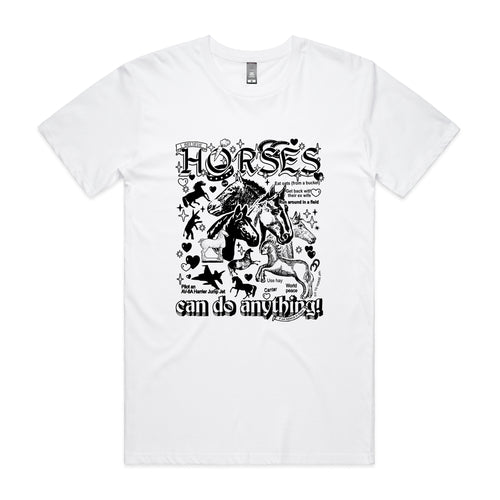 Horses Tee by Lonely Kids Club. All clothing from our T-shirts to our shorts and hoodies are ethically made, and printed packed and shipped from Sydney.