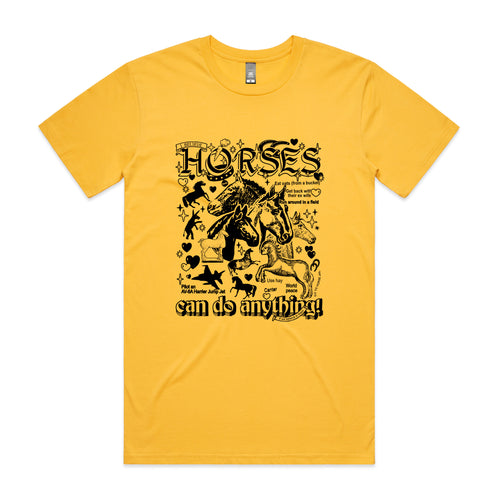 Horses Tee by Lonely Kids Club. All clothing from our T-shirts to our shorts and hoodies are ethically made, and printed packed and shipped from Sydney.