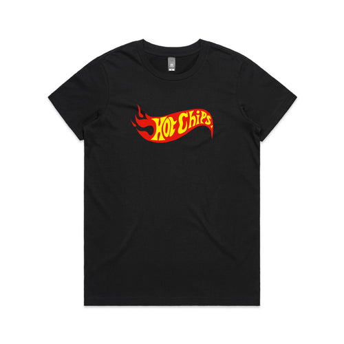 Hot Chips Tee by Lonely Kids Club. All clothing from our T-shirts to our shorts and hoodies are ethically made, and printed packed and shipped from Sydney.