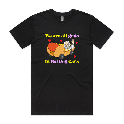 Hot Dog Cars Tee by Lonely Kids Club. All clothing from our T-shirts to our shorts and hoodies are ethically made, and printed packed and shipped from Sydney.