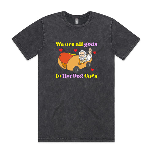 Hot Dog Cars Tee by Lonely Kids Club. All clothing from our T-shirts to our shorts and hoodies are ethically made, and printed packed and shipped from Sydney.