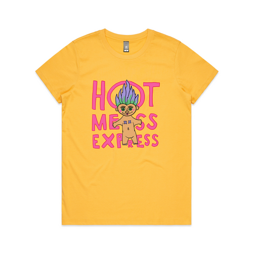 Hot Mess Express Tee by Lonely Kids Club. All clothing from our T-shirts to our shorts and hoodies are ethically made, and printed packed and shipped from Sydney.
