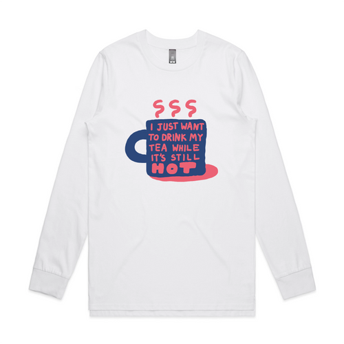 Hot Tea Tee by Lonely Kids Club. All clothing from our T-shirts to our shorts and hoodies are ethically made, and printed packed and shipped from Sydney.