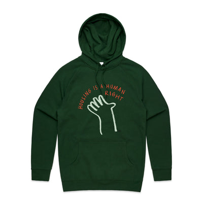 Housing Hand Hoodie by Lonely Kids Club. All clothing from our T-shirts to our shorts and hoodies are ethically made, and printed packed and shipped from Sydney.