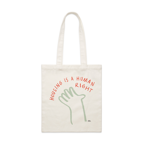 Housing Hand Tote by Lonely Kids Club. All clothing from our T-shirts to our shorts and hoodies are ethically made, and printed packed and shipped from Sydney.