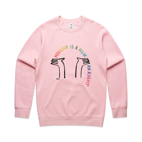 Housing Rainbow Jumper by Lonely Kids Club. All clothing from our T-shirts to our shorts and hoodies are ethically made, and printed packed and shipped from Sydney.