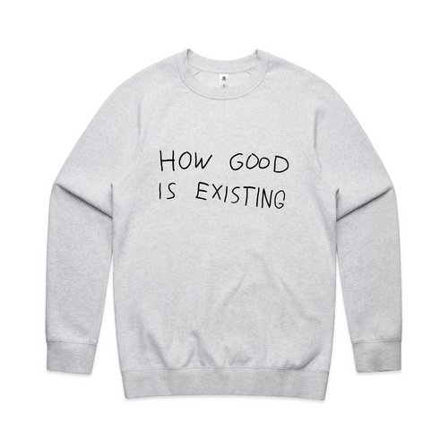 How Good Is Existing Jumper by Lonely Kids Club. All clothing from our T-shirts to our shorts and hoodies are ethically made, and printed packed and shipped from Sydney.