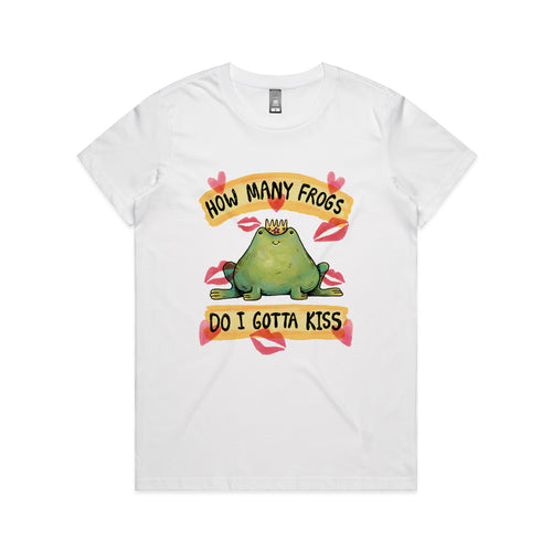 How Many Frogs Tee by Lonely Kids Club. All clothing from our T-shirts to our shorts and hoodies are ethically made, and printed packed and shipped from Sydney.