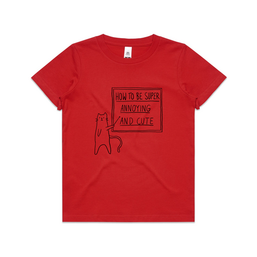 How To Be Annoying Kids Tee by Lonely Kids Club. All clothing from our T-shirts to our shorts and hoodies are ethically made, and printed packed and shipped from Sydney.
