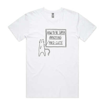How To Be Annoying Tee by Lonely Kids Club. All clothing from our T-shirts to our shorts and hoodies are ethically made, and printed packed and shipped from Sydney.