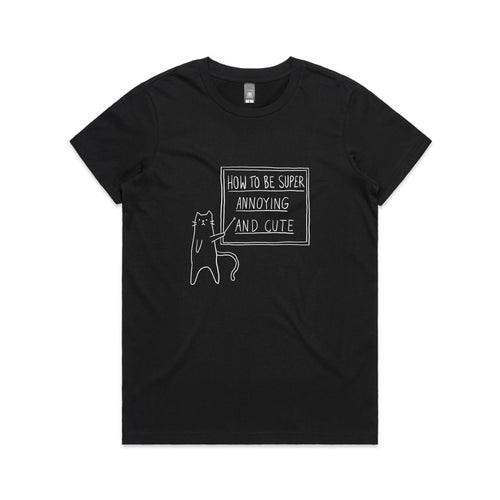 How To Be Annoying Tee by Lonely Kids Club. All clothing from our T-shirts to our shorts and hoodies are ethically made, and printed packed and shipped from Sydney.