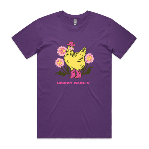 Howdy Darlin' Tee by Lonely Kids Club. All clothing from our T-shirts to our shorts and hoodies are ethically made, and printed packed and shipped from Sydney.