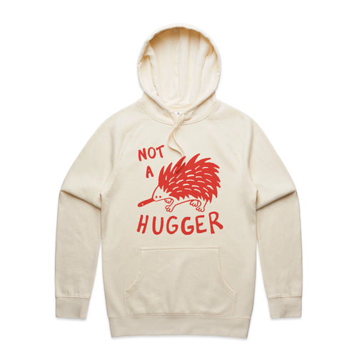 Not A Hugger Hoodie by Lonely Kids Club. All clothing from our T-shirts to our shorts and hoodies are ethically made, and printed packed and shipped from Sydney.