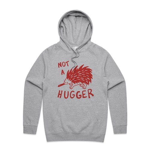 Not A Hugger Hoodie by Lonely Kids Club. All clothing from our T-shirts to our shorts and hoodies are ethically made, and printed packed and shipped from Sydney.