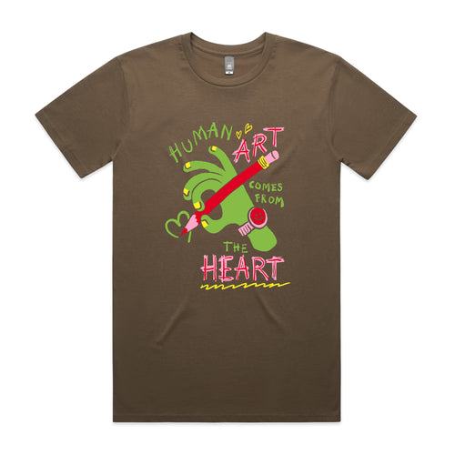 Human Art Tee by Lonely Kids Club. All clothing from our T-shirts to our shorts and hoodies are ethically made, and printed packed and shipped from Sydney.