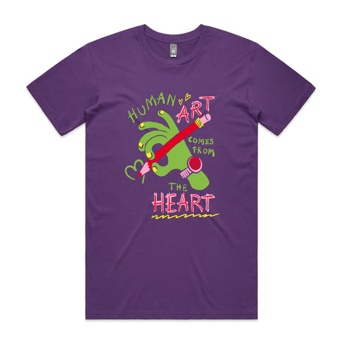 Human Art Tee by Lonely Kids Club. All clothing from our T-shirts to our shorts and hoodies are ethically made, and printed packed and shipped from Sydney.