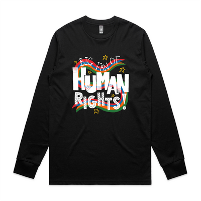 Human Rights Tee by Lonely Kids Club. All clothing from our T-shirts to our shorts and hoodies are ethically made, and printed packed and shipped from Sydney.
