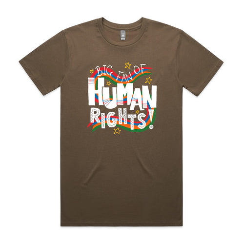 Human Rights Tee by Lonely Kids Club. All clothing from our T-shirts to our shorts and hoodies are ethically made, and printed packed and shipped from Sydney.
