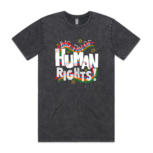 Human Rights Tee by Lonely Kids Club. All clothing from our T-shirts to our shorts and hoodies are ethically made, and printed packed and shipped from Sydney.