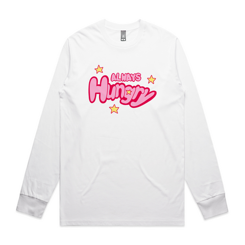 Always Hungry Tee by Lonely Kids Club. All clothing from our T-shirts to our shorts and hoodies are ethically made, and printed packed and shipped from Sydney.