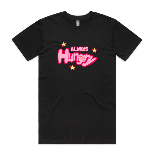 Always Hungry Tee by Lonely Kids Club. All clothing from our T-shirts to our shorts and hoodies are ethically made, and printed packed and shipped from Sydney.