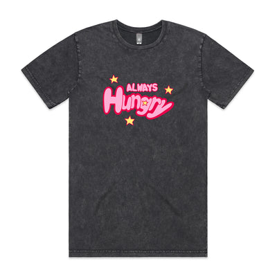 Always Hungry Tee by Lonely Kids Club. All clothing from our T-shirts to our shorts and hoodies are ethically made, and printed packed and shipped from Sydney.