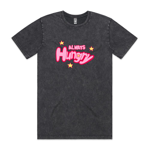 Always Hungry Tee by Lonely Kids Club. All clothing from our T-shirts to our shorts and hoodies are ethically made, and printed packed and shipped from Sydney.