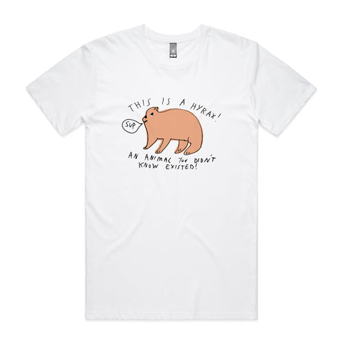 Hyrax Tee by Lonely Kids Club. All clothing from our T-shirts to our shorts and hoodies are ethically made, and printed packed and shipped from Sydney.