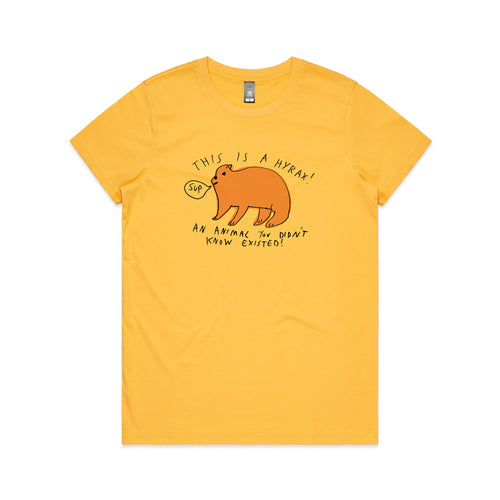 Hyrax Tee by Lonely Kids Club. All clothing from our T-shirts to our shorts and hoodies are ethically made, and printed packed and shipped from Sydney.